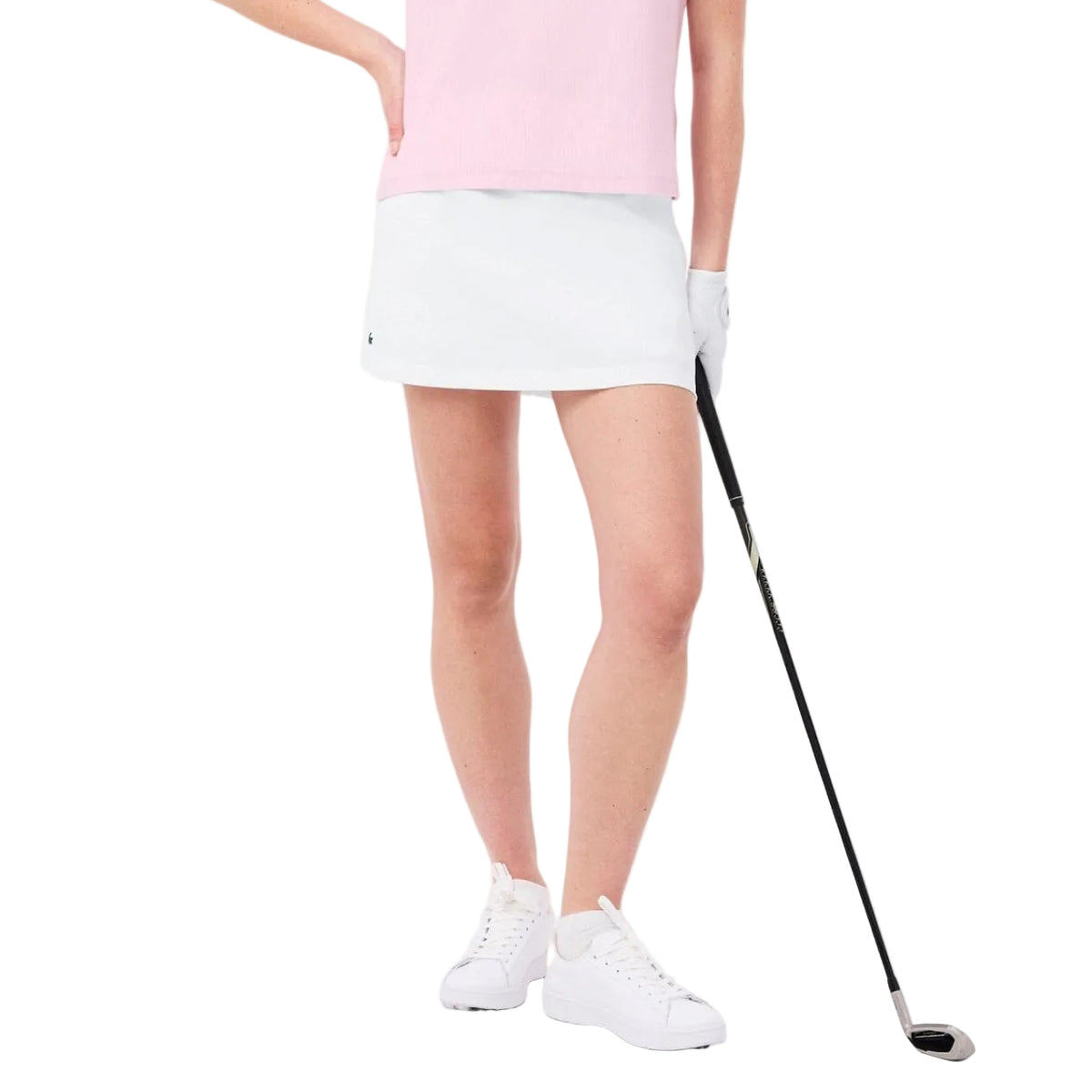 Lacoste Jupe Golf Ultra Dry shorty intégré Blanche