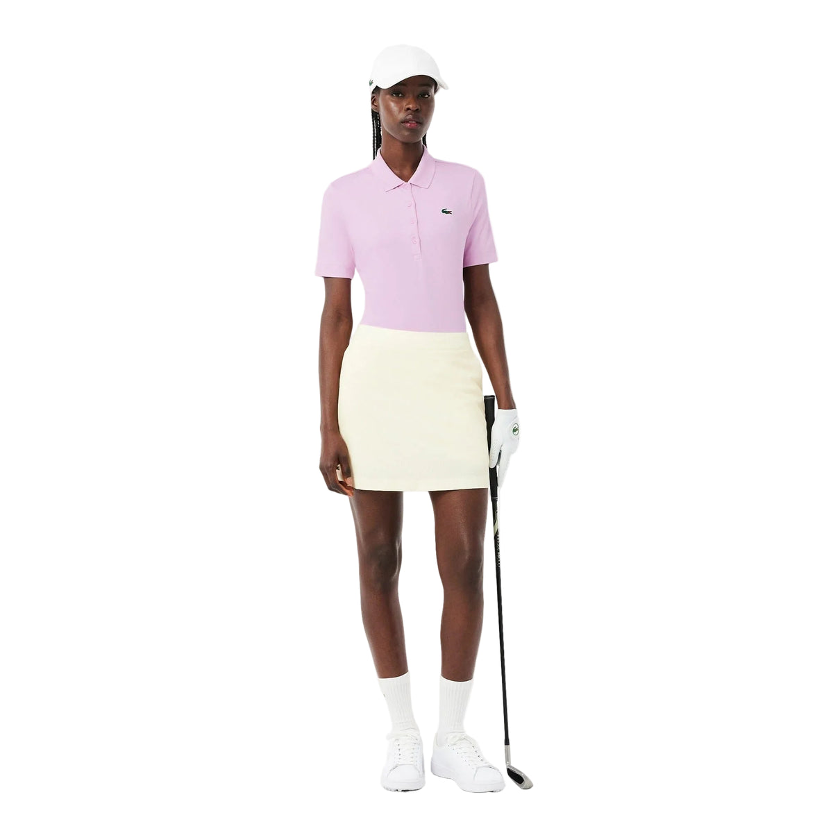 Lacoste Polo Golf slim fit stretch protection UV Rosa