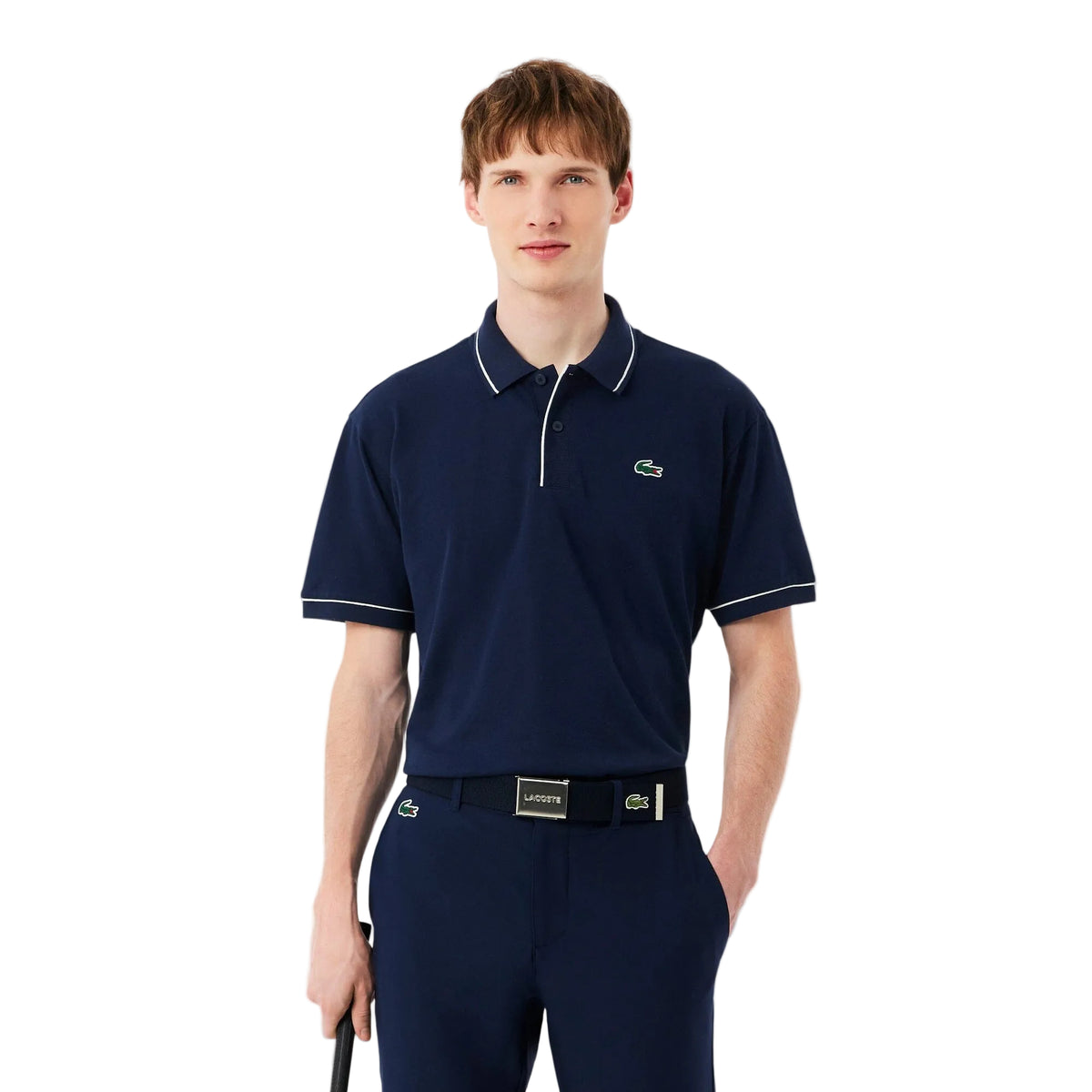 Lacoste Polo Golf thermorégulateur Petit Piqué Bleu Nuit
