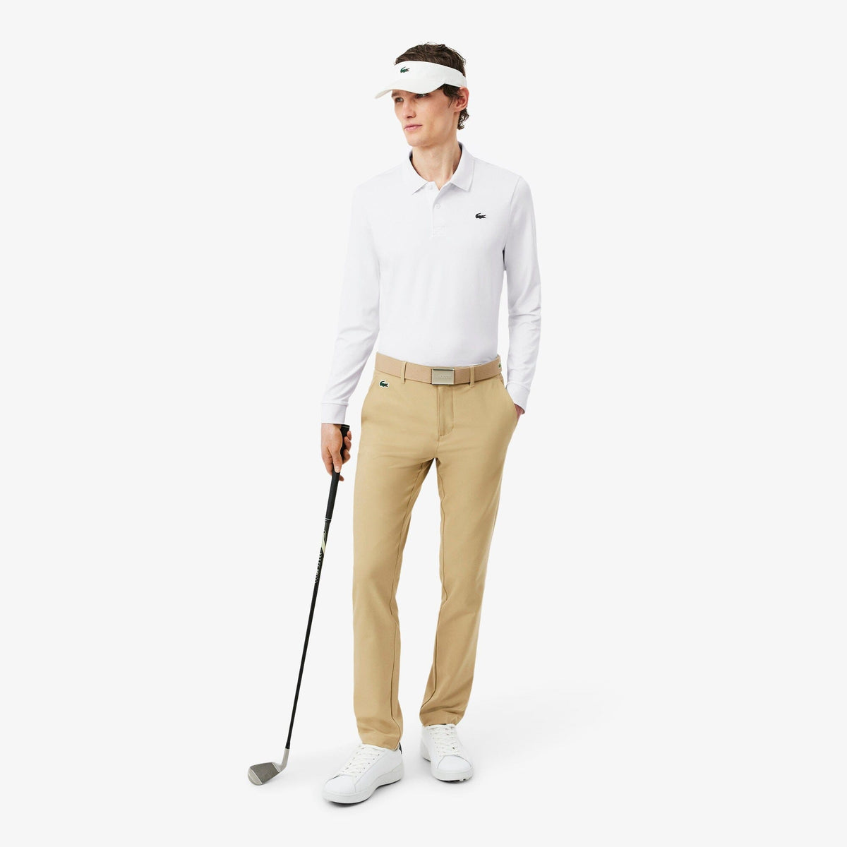 Lacoste Polo manga larga Regular Fit Ultra Dry Blanco