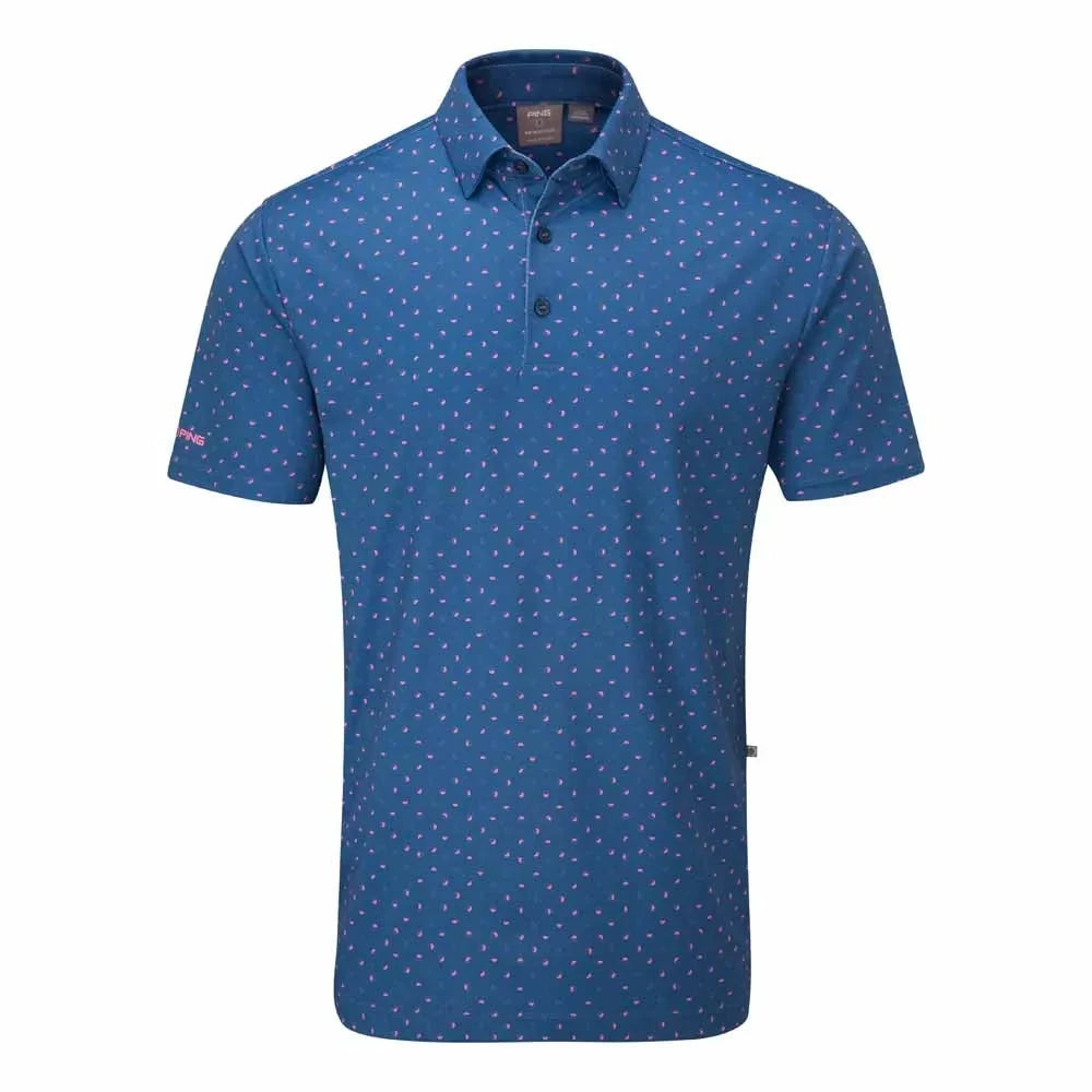 Ping Polo Azul EPHRON golf con estampado Rosa