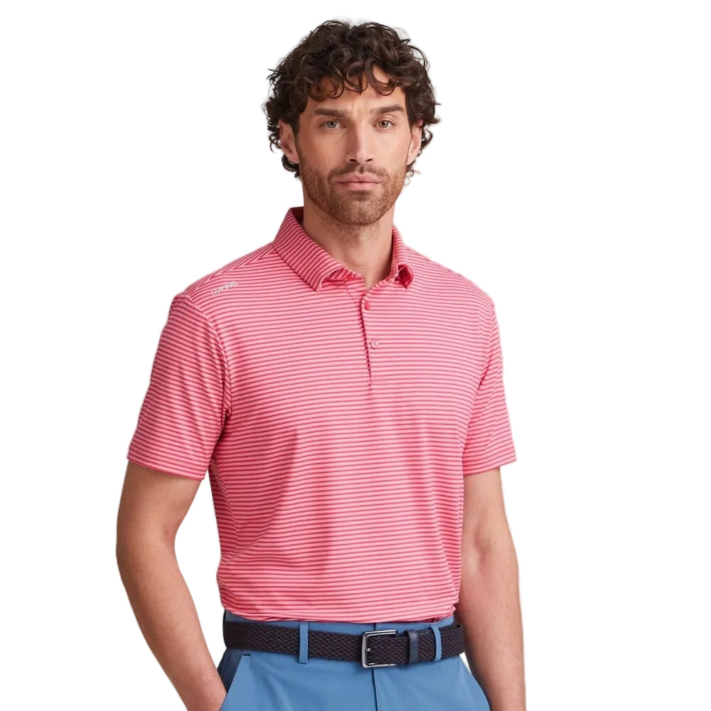 Ping Polo LANGFORD golf avec rayures Rouge Rose
