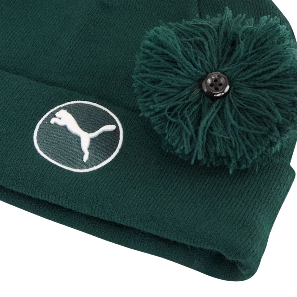 Gorro Puma Golf Verde con Pompón Extraíble