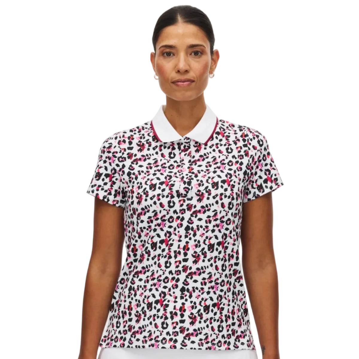 Röhnisch DENI Poloshirt Imprimé léopard rose bordeaux