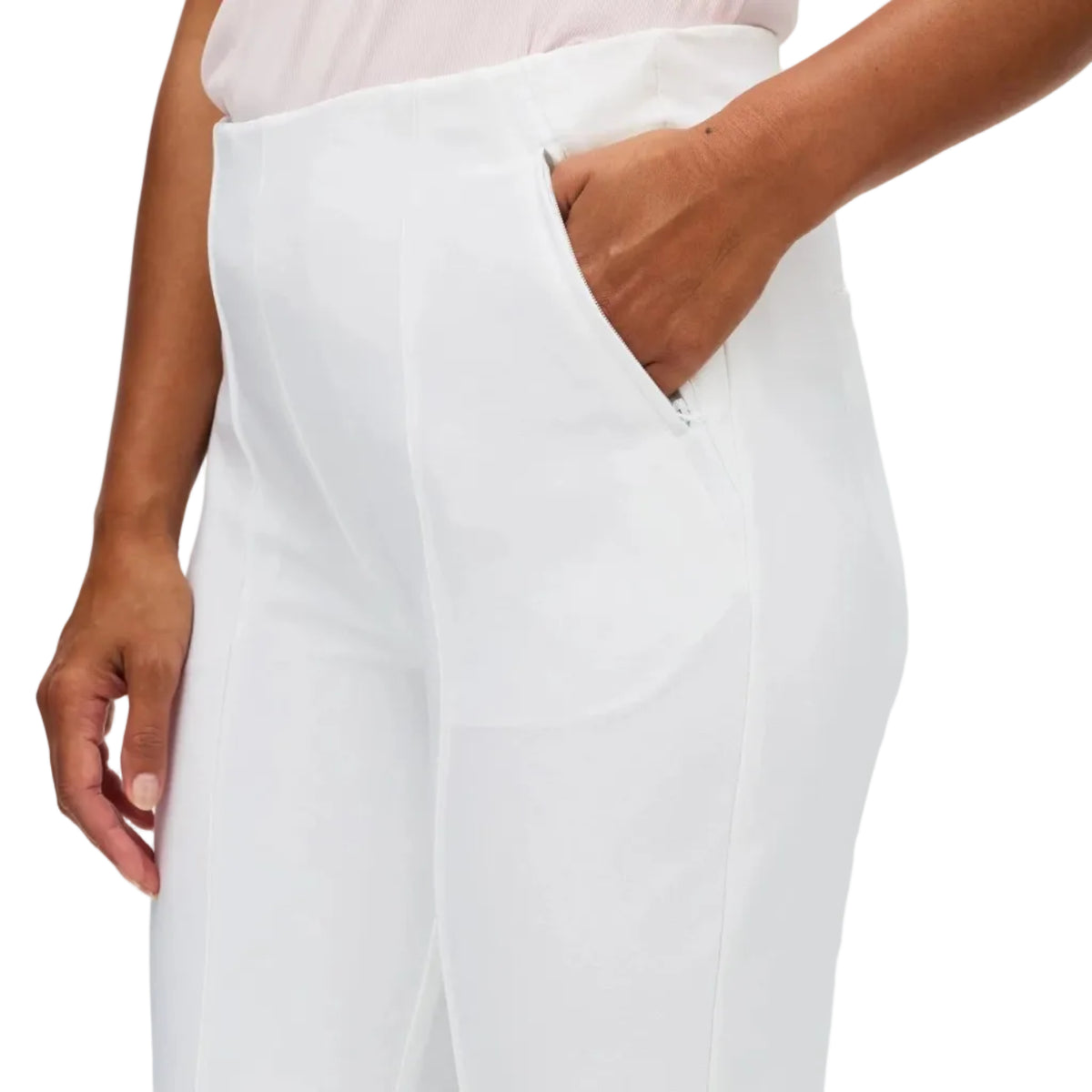 Rohnisch Pantalon Clubhouse Highwater Femme Blanc 2026