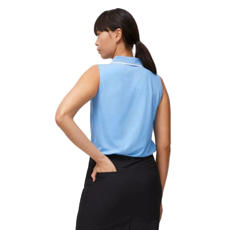 Rohnisch polo sans manche Miriam bleu