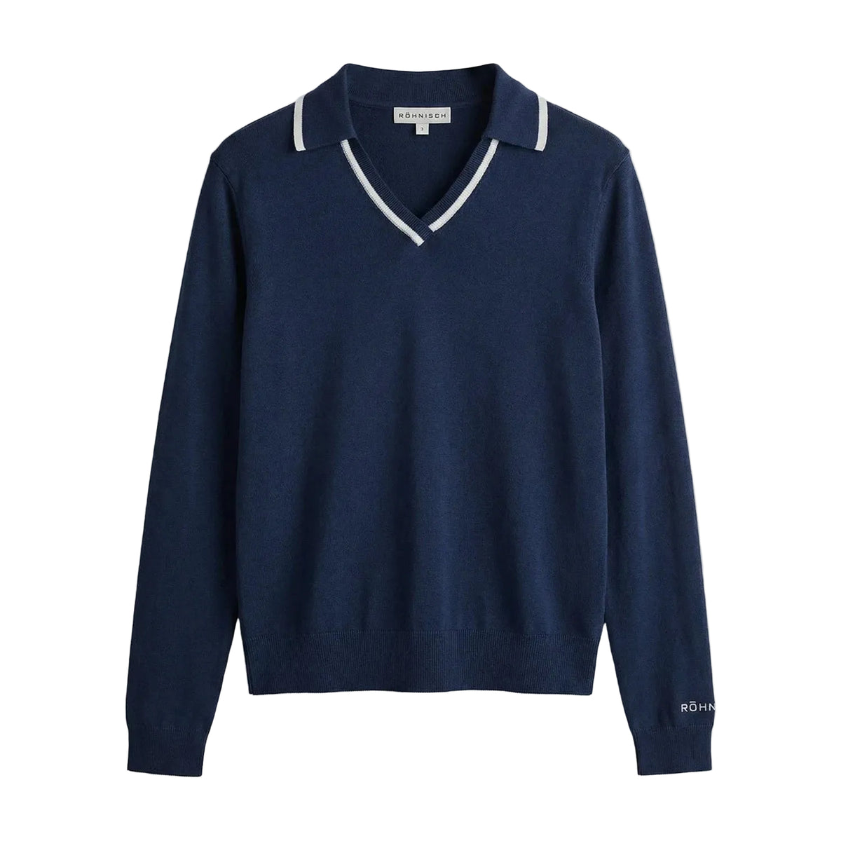 Röhnisch SWING KNITTED Poloshirt en punto Marino/Blanco