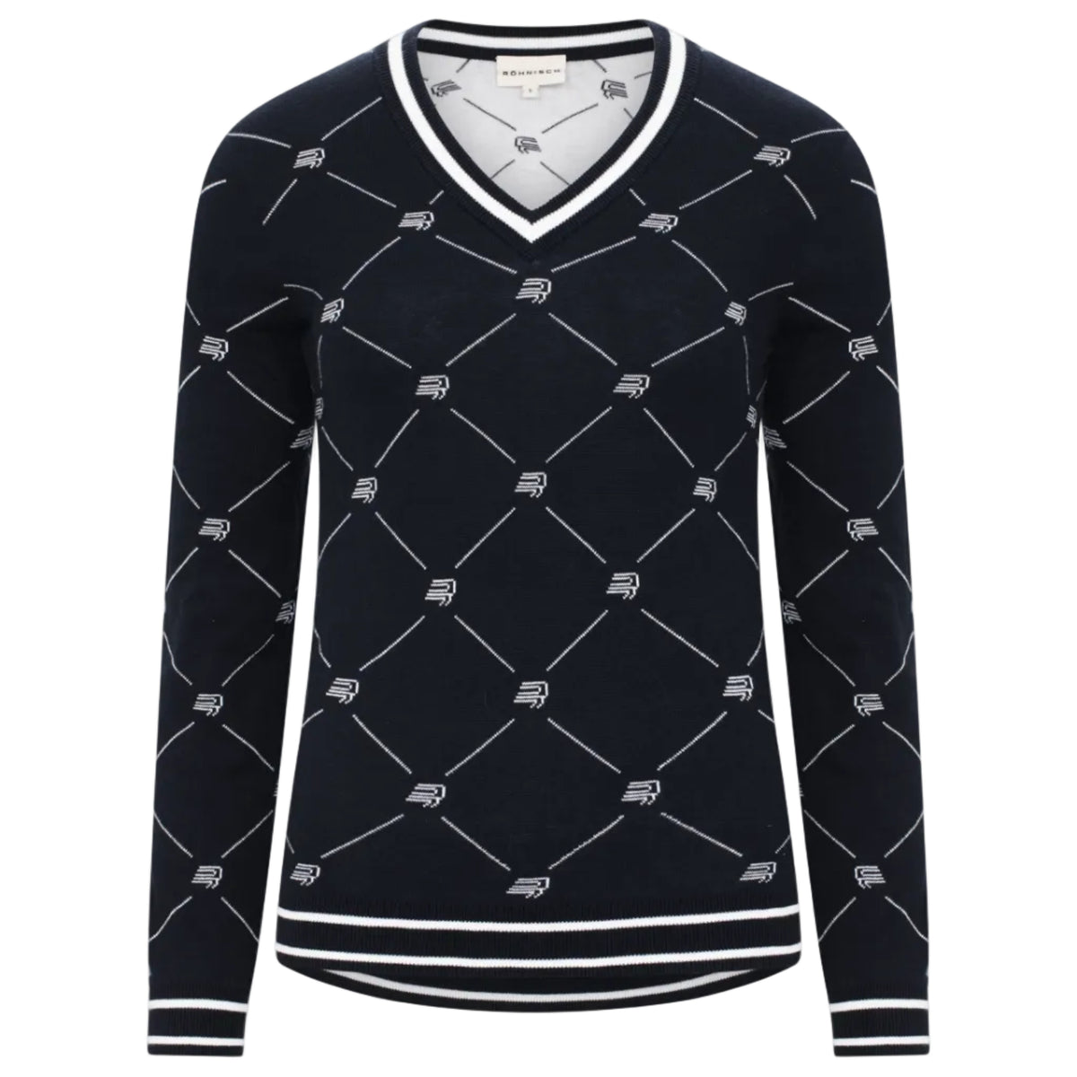 Rohnisch Jersey Adele Knitted R check azul marino