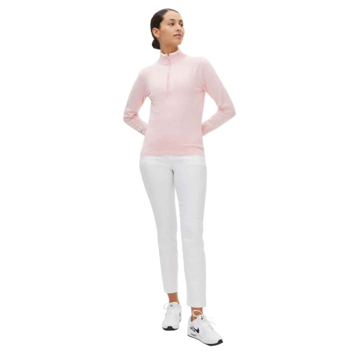 Röhnisch knitted half zip Orchid Pink