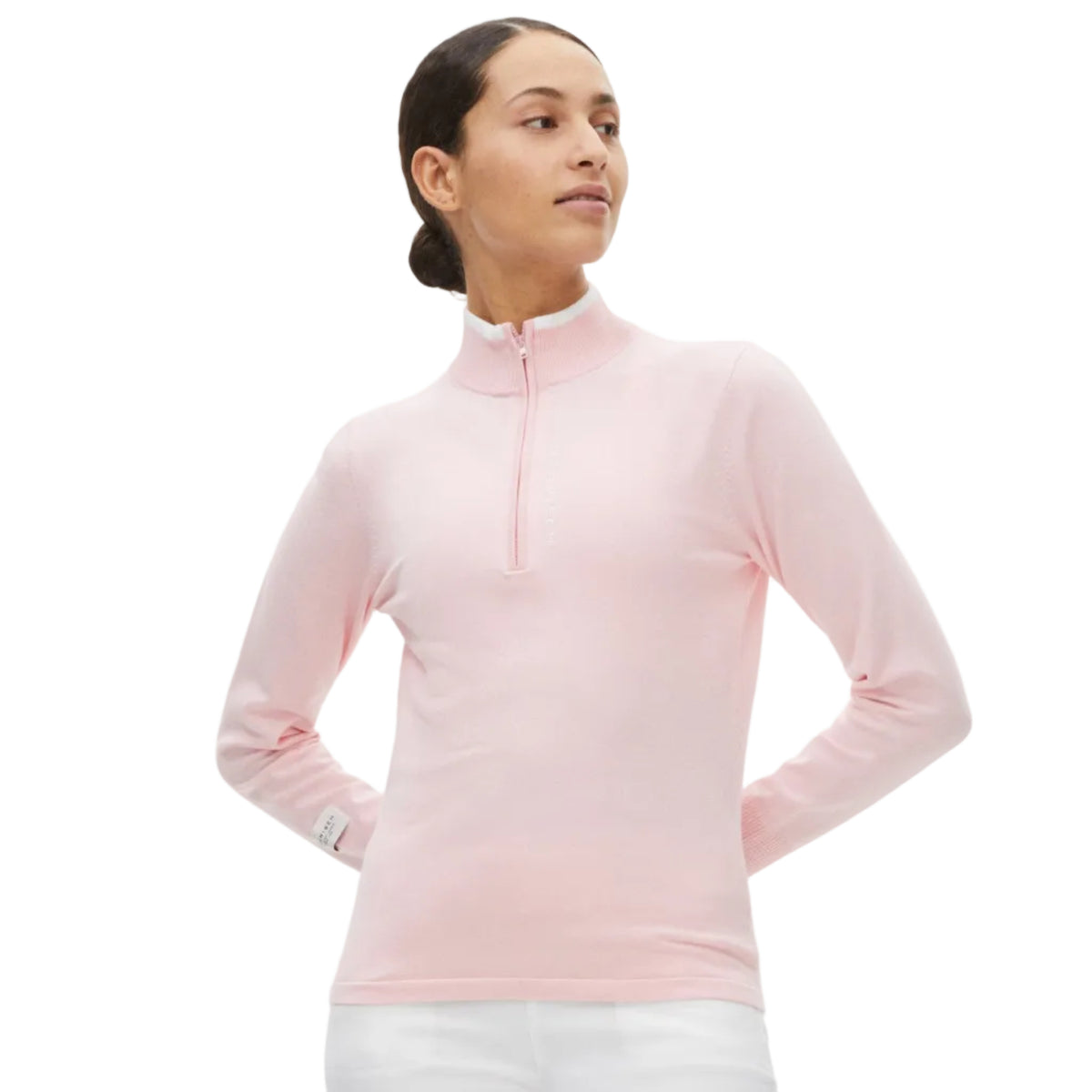 Röhnisch knitted half zip Orchid Pink
