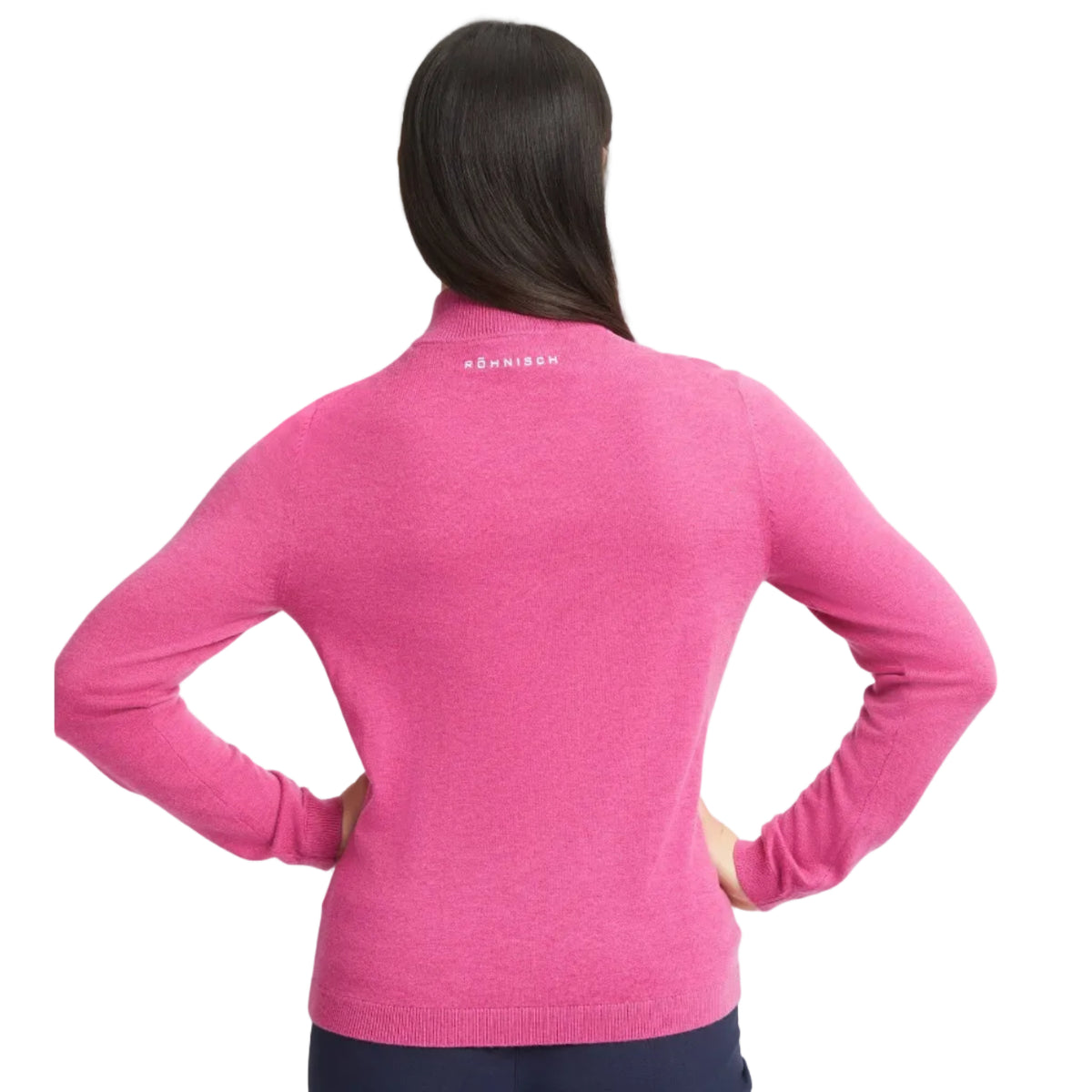 Röhnisch Kora pull demi zip Carmine Rose