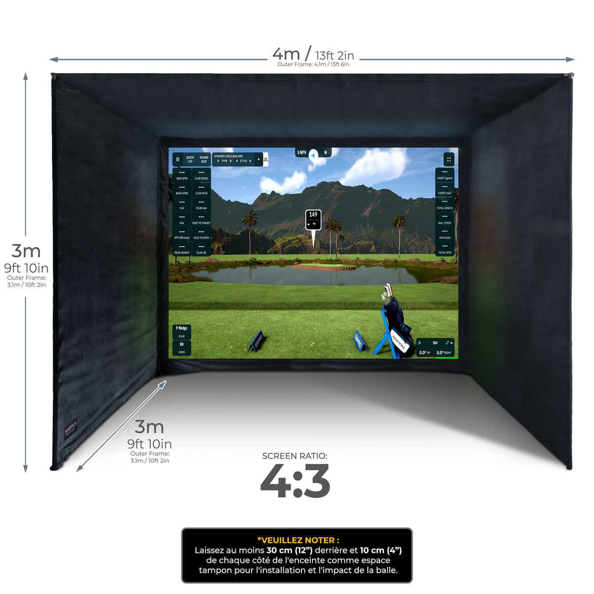 SimSpace Cage pour simulateur de golf