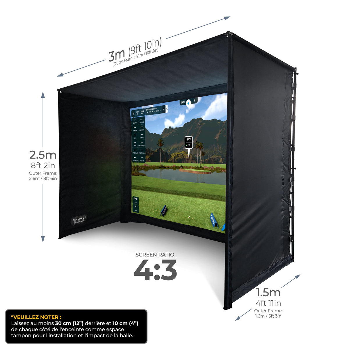 SimSpace Cage pour simulateur de golf