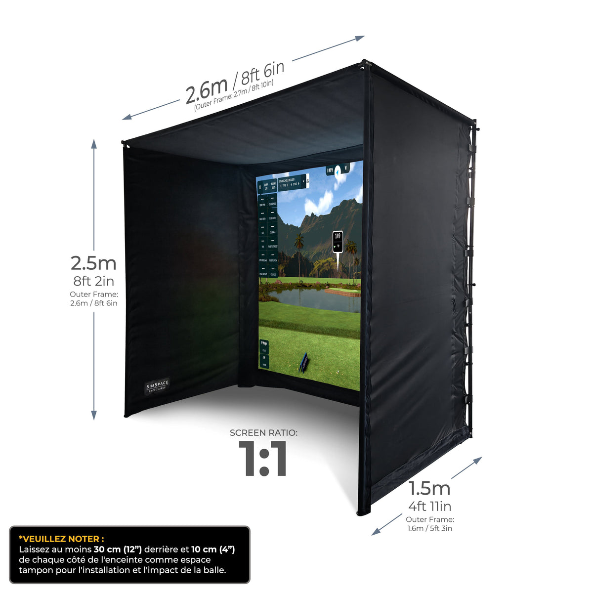 SimSpace Cage pour simulateur de golf