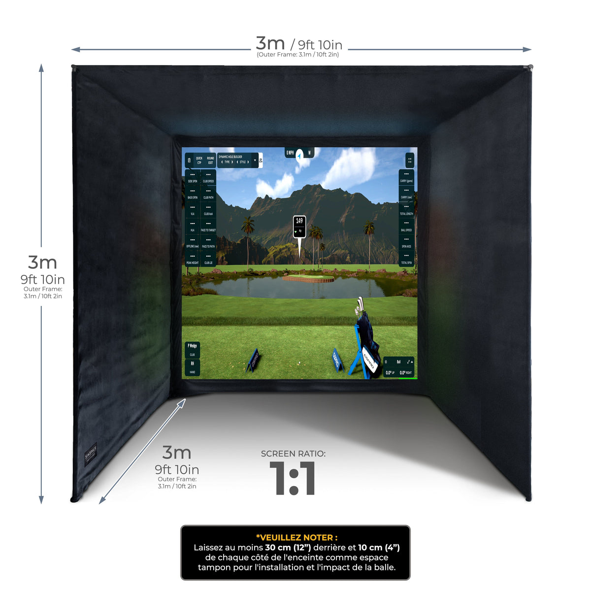 SimSpace Cage pour simulateur de golf