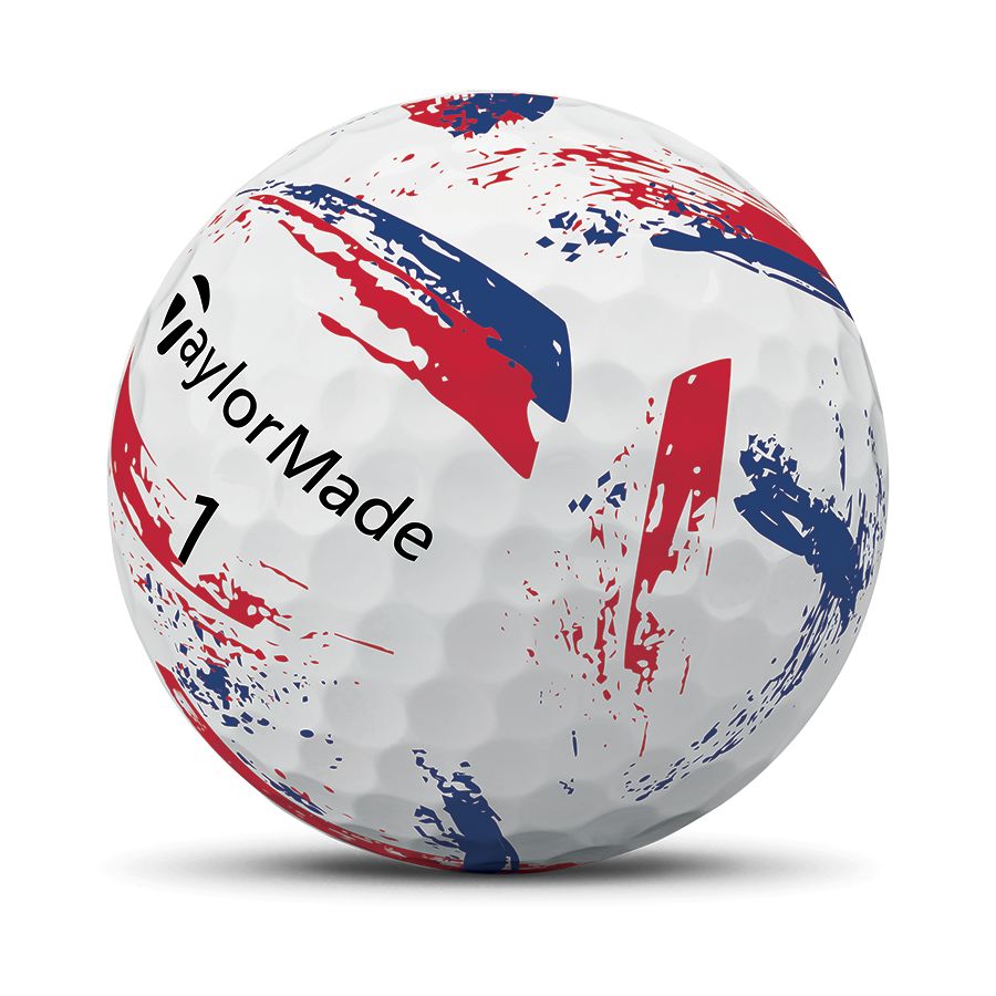 TaylorMade Balles SpeedSoft Ink Bleu/Rouge 2026 (Boite de 12)