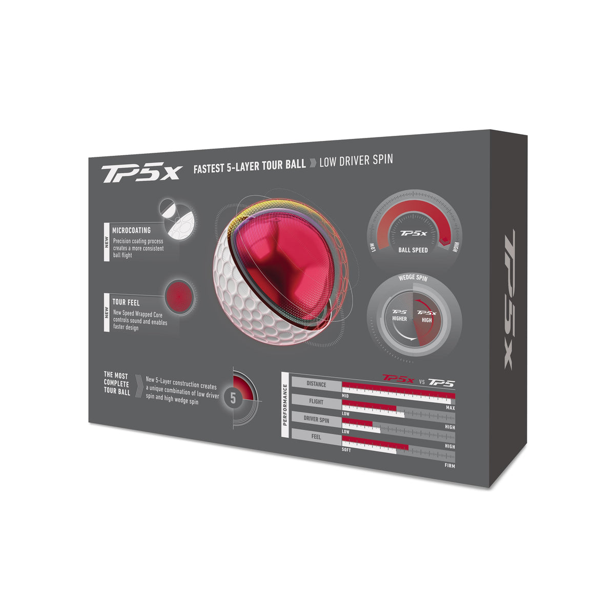 TAYLORMADE BALLES TP5X 2026 (boite de 12)