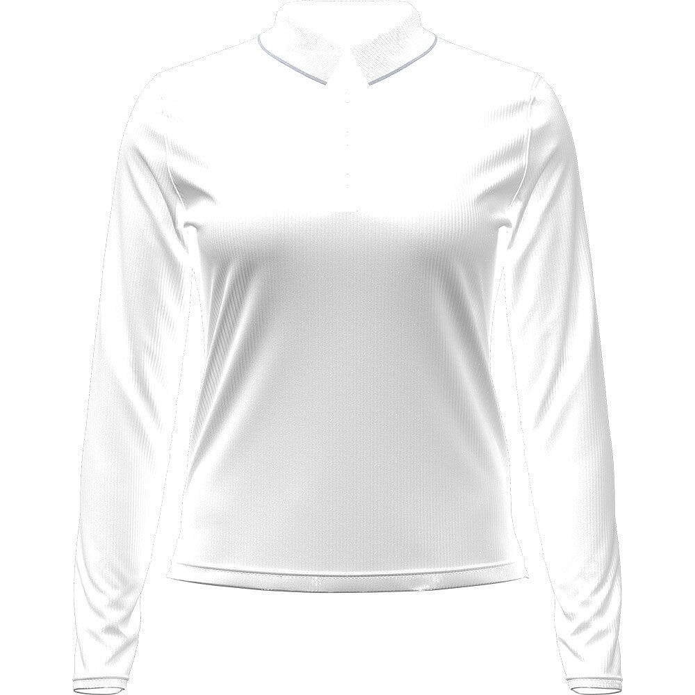 Under Armour Polo a Manga Larga Mujer Drive Chill Blanco