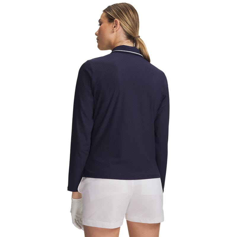 Under Armour Polo à Manche Longue Femme Drive Chill Bleu Marine