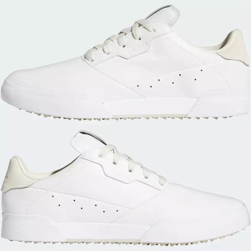 adidas Zapatos de golf adicross retro Cloud White / Chalky Brown / Aluminium