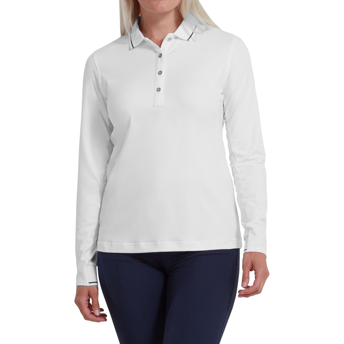 Footjoy Polo a manga larga térmico White