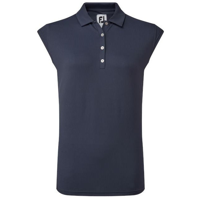 Footjoy polo en tricot con mini manga navy