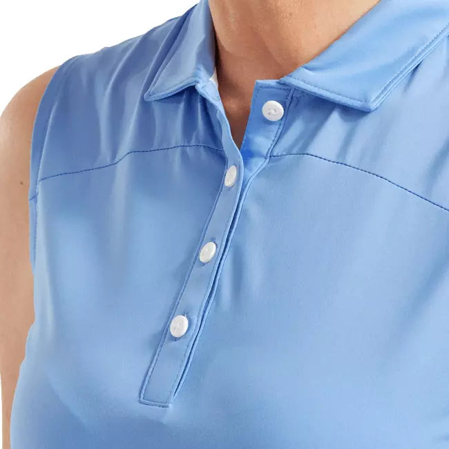 Footjoy polo womens sin mangas lsle Azul clara