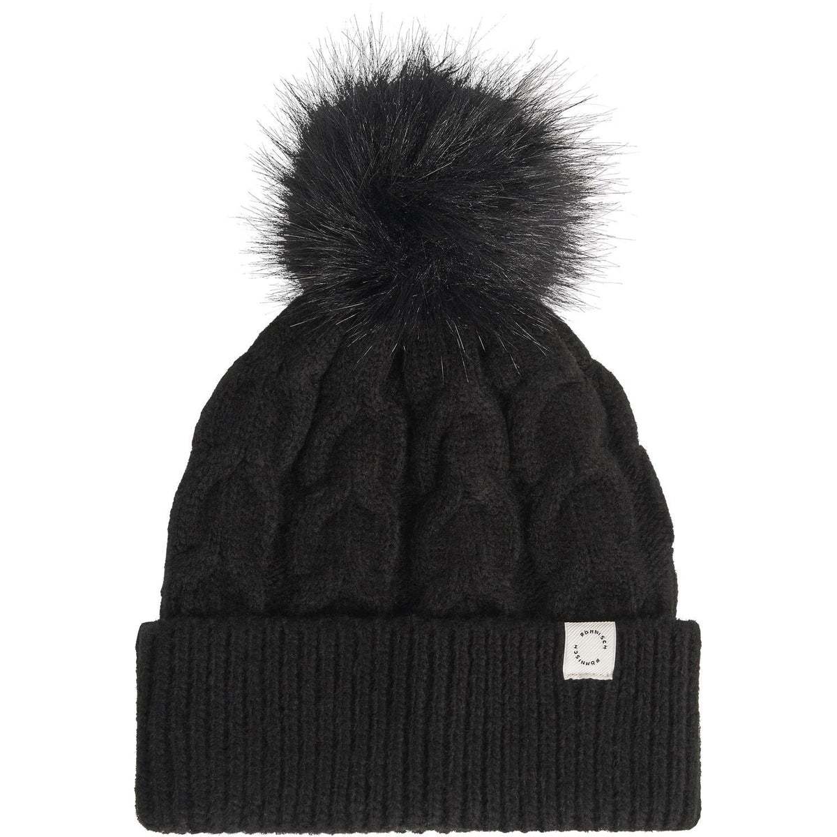 Röhnisch Gorro Pom Braid Beanie, Black